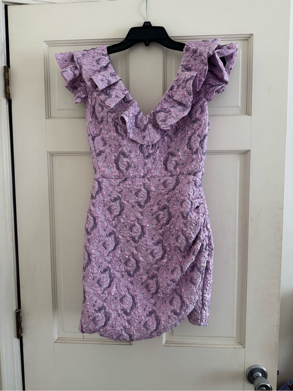 Zara Lilac Ruffled Dress - Picture 4 of 8